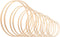 Rannco Wreath Rings, 14 Pack 7 Sizes (4 5 6 7 8 9 10 lnch) Wooden Bamboo Floral Hoop Wreath Macrame Craft Hoop Rings for DlY Dream Catcher, Weddin...