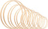 Rannco Wreath Rings, 14 Pack 7 Sizes (4 5 6 7 8 9 10 lnch) Wooden Bamboo Floral Hoop Wreath Macrame Craft Hoop Rings for DlY Dream Catcher, Weddin...