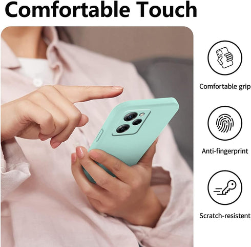 Compatible with Poco X5 Pro Case Silicone Liquid Dark Green, Soft Smooth Touch Xiaomi Poco X5 Pro Phone Case Silicone Shockproof Thin Cover (Blue)...