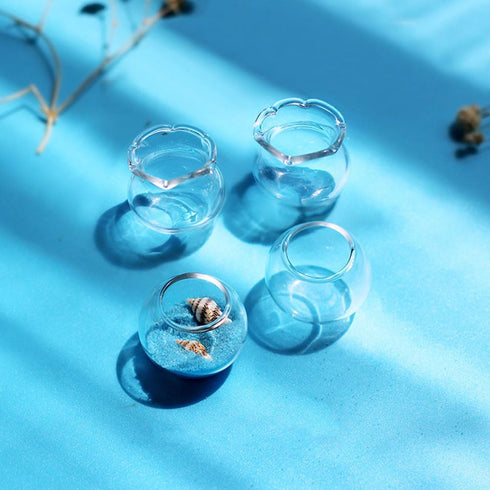 12 Pcs Miniature Fish Bowls Simulated Mini Fish Tank Miniature Glass Goldfish Bowl for Mini House Desktop Office Desk Accessories...