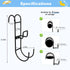 2PCS Pool Pole Hanger Swimming Pool Fence Hooks,Poolside Pool Leaf Skimmer Net Holder Outdoor Hooks for Hanging Pool Equipment Fit 3.26'' or Less ...