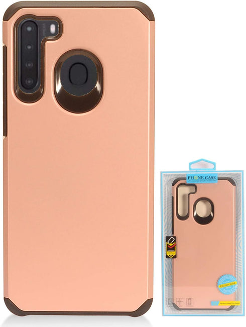 for Samsung Galaxy A21 (SM-A215) - Rubberized Phone Case - AH2 Rosegold...