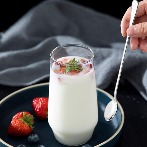 9 Inch Long Handle Iced Teaspoon, DaKuan Set of 10 Stainless Steel Iced Teaspoon for Iced Tea, Coffee, Cocktail, Milkshake, Cold Drink...