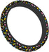 Swono Car Steering Wheel Covers Dinosaurs Cartoon Colorful Cartoon Funny Beast Dinosaur Black Universal for Women Girls Soft Neoprene Anti-Slip Ca...