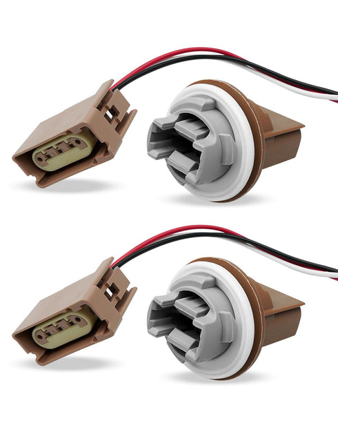 Rear Car Lamp Holder with Wire Harness Fit for Ford F-150 2004-2017, Light Signal Socket Pigtail Connector Replace YF1Z13411CA 2U5Z13411SA, Turn S...
