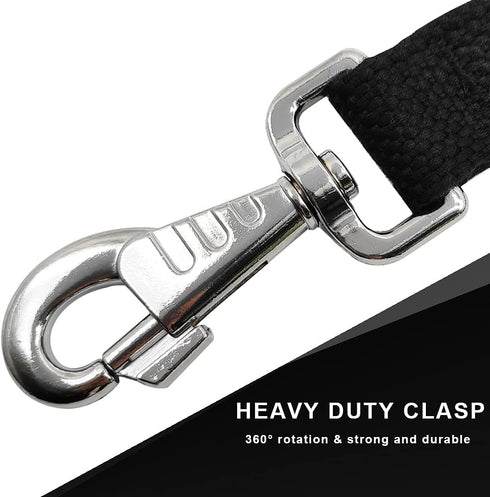 8ft Double Handle Traffic Dog Leash, Heavy Duty Tactical Dog Leash, Thick Nylon Dog Training Leash with 2 Traffic Control Handle for Medium Large ...