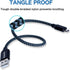iSeekerKit Short Micro USB Cable 1Ft Nylon Braided Fast USB Charging Cord Compatible for External Battery Charger, Samsung, HTC, LG, Android and M...