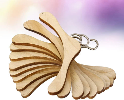 TOYANDONA 30 Pcs Wooden Dolls Clothes Hanger Dolls Wooden Hanger Wood Doll Hangers Doll Clothes Hanger Dollshouse Ornament Robe Hanger Kids Outfit...