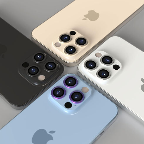 CloudValley Camera Lens Protector for iPhone 13 Pro - iPhone 13 Pro Max, 9H Tempered Glass Film, Aluminum Alloy Lens Protective Cover, Colorful...