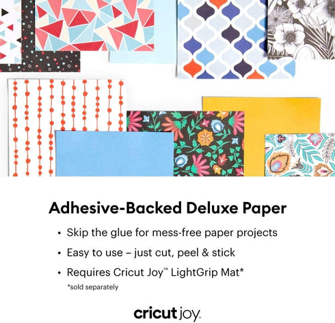 Cricut Joy Adhesive-Backed Deluxe Paper - DIY Craft Paper for Scrapbooking and Other Art Projects - Moroccan, 10 ct (2007345)...