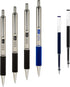 Zebra Pen G-402 Stainless Steel Retractable Gel Pen, Premium Metal Barrel, Fine Point, 0.5mm, Black and Blue Ink, 4-Pack Plus Refills, (50072)...