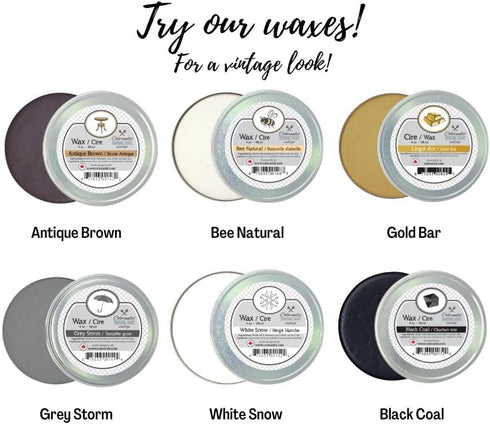 Colorantic | Furniture Wax Clear Natural | Chalk Based Paint Waxes Beeswax Waxes | Cutting Board Home Decor Craft Art DIY (8 oz, Clear Natural)...