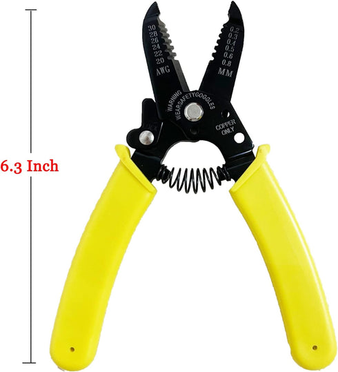 Professional Wire Stripper Wire Cutter Precision Multi-Function Hand Tool for 20-30 AWG Solid Wire & Stranded Wire, 6.5 Inch Wire Stripping Tool, ...