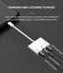Headphone Adapter Lightning to 3.5mm AUX Audio Jack and Charger Extender Dongle Earphone Headset Splitter Compatible with iPhone 11 12 Mini pro ma...