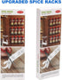 Upgraded Kitchen Spice Rack Organizer Adhesive Spice Gripper Clips Strips Cabinet Holder, 4 Pack Spice Hooks with Screws,Holds 20 Jars (Grey, 4)...