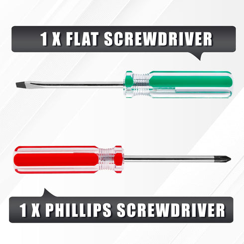 2 PCS Magnetic Screwdriver Set, 5mm Phillips and Flat Head Tips Screwdriver with 3” Steel Shaft for Repair Home Improvement Craft...
