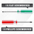 2 PCS Magnetic Screwdriver Set, 5mm Phillips and Flat Head Tips Screwdriver with 3” Steel Shaft for Repair Home Improvement Craft...