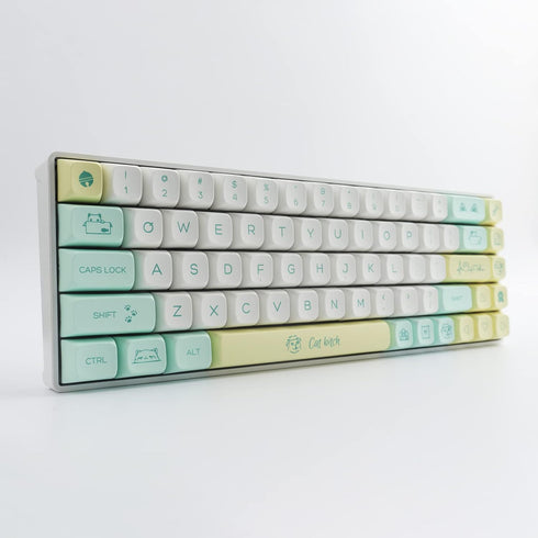 Hyekit PBT Keycaps 130 Keys Cat Keycaps Dye-Sublimation Cute Keycaps XDA Profile Custom Keycaps for Cherry Gateron MX Switches Mechanical Keyboard...
