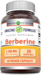 Amazing Formulas Berberine 1200 mg Per Serving Veggie Capsules Supplement | Non-GMO | Gluten Free | Made in USA (60 Count)...