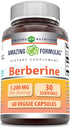Amazing Formulas Berberine 1200 mg Per Serving Veggie Capsules Supplement | Non-GMO | Gluten Free | Made in USA (60 Count)...