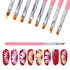 8 Pcs Nail Brush Pen Gradient Acrylic Painting Brush Set False Nail Art Tips UV Gel Flower Drawing Pen Manicure Nail Art Pen Tool (PINK)...