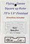 Bloc Loc Flying Geese Quilting Ruler 3/4” x 1-1/2” Finished, 1-1/4” x 2” Trimmed Size for Quilters...