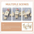 Toddmomy 1 Set Doll Furniture Miniature Furniture Decorative 1/12 Scale Miniature Table Chair Set for Dollhouse Kitchen Food Decoration Accessorie...