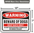 Beware of Dog Signs for Fence,Yuntarda 2-Pack 10"x7"Do not Enter Sign Keep Gate Shut Rust Free Reflective Metal Sign for Outdoor Use...