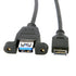 cablecc USB 3.1 Front Panel Header to USB 3.0 Type-A Female Extension Cable 50cm Panel Mount Type...