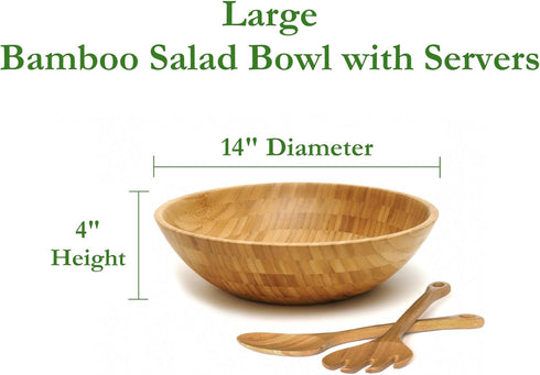 Lipper International Bamboo Salad Bowl and Server Set...