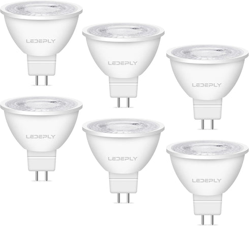 MR16 LED Bulb, 5W=50W, Non-Dimmable, 2700K Warm White, 470LM, AC/DC 12V Spotlight Bulb, GU5.3, No-Flicker, for Landscape, Recessed, Track Lighting...