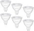 MR16 LED Bulb, 5W=50W, Non-Dimmable, 2700K Warm White, 470LM, AC/DC 12V Spotlight Bulb, GU5.3, No-Flicker, for Landscape, Recessed, Track Lighting...