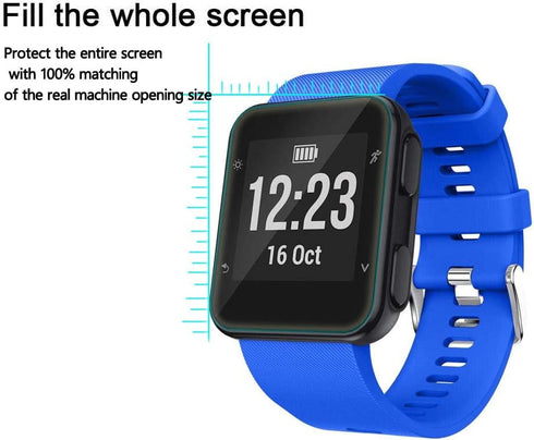 Screen Protector Compatible with Garmin Forerunner 35, 4 Pack Tempered Glass Protective Films Anti-Scratch High Definition Full Coverage Cover Sma...