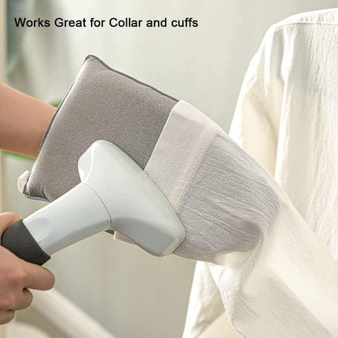 DGQ Garment Steamer Ironing Glove 2 Pcs Heat Resistant Garment Steamer Mitt Mini Ironing Board Glove with Finger Loop Garment Steamer Accessories...