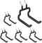 Utility Heavy Duty Pegboard Hooks - 5Pack Peg Board Accessories for Hanging Tools Fit 1/4" Peg Holes - Pegboard Organizer Black Large Tool Holders...