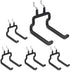 Utility Heavy Duty Pegboard Hooks - 5Pack Peg Board Accessories for Hanging Tools Fit 1/4" Peg Holes - Pegboard Organizer Black Large Tool Holders...