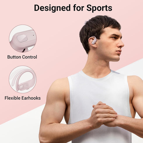 occiam Wireless Bluetooth Earbuds Sport Ear Buds Workout Headphones 96H Playback in-Ear Earphones with Earhooks Buit-in Mic Button Control Bass St...