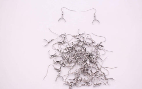 50PCS Stainless Steel Pendant Clasp Earring Hooks Ear Wire Buckle Fish Hooks for DIY Jewelry Making...