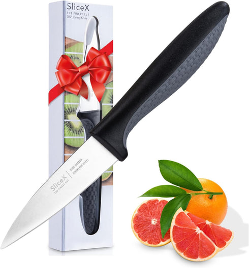 Slicex Regular Paring Knife for Kitchen - Sharp 3.5" (Inch) Fruit Knife for Precise Cutting - Small Pairing Knife Ideal for Peeling and Slicing - ...