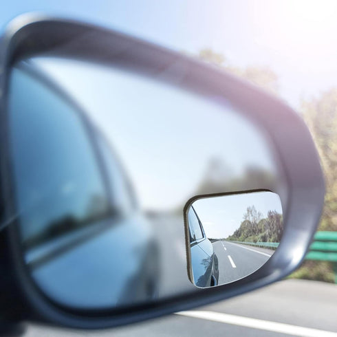 2 PCS Car Rearview Blind Spot Mirror, Adjustable High-definition Fan-shaped Mirror, Frameless Wide-angle Convex Mirror, Universal Auxiliary Mirror...