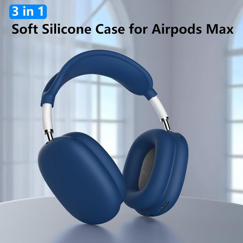 Silicone Case Cover for AirPods Max, Ear Pad Case Cover/Ear Cups Cover/Headband Cover for AirPods Max Headphones, Anti-Scratch Accessories Soft Si...