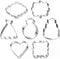 Wedding Cookie Cutter Set-7 Piece-3 Inches-Heart, Diamond Ring, Wedding Cake,Wedding Dress, Rectangle, Square and Oval Plaque Cookie Cutters Molds...