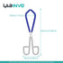 Lab Beaker Tongs, with Blue Rubber Coated Ends Clamping Tools, Chrome Plated Steel Beaker Pliers for 50mL - 2000mL Capacity Beaker, IN-BT150...
