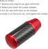 X AUTOHAUX Automatic Manual Gear Stick Shift Knob Transmission Gear Lever Stick Shifter Handle Carbon Fiber Pattern Red...