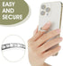 4 Pcs Rhinestone Cell Phone Ring Holder Transparent 360° Degree Rotation Universal Phone Ring Holder Finger Kickstand Clear for All Mobile Phones....