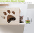 Elevated Cat Bowls, Wall Mounted Cat Food Dish, Raised Cat Food and Water Bowls, Stainless Steel Elevated Pet Bowls with Stand, Nonslip No Spill P...