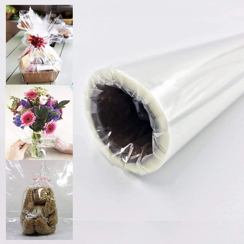 Craft And Party Clear Cellophane Wrap Roll, 16" X 100ft Cellophane Roll, Gift Wrap Roll - Not Folded...