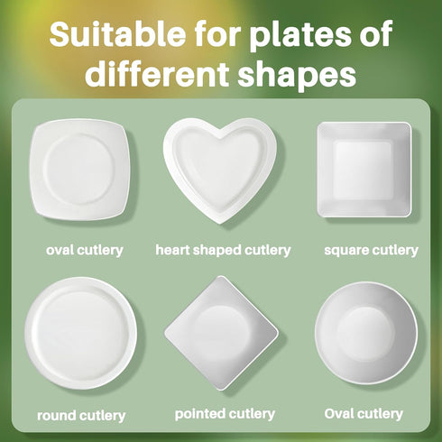 Sukh 100PCS Bowl Covers Reusable - Thickend&Sturdy Plastic Bowl Cover Elastic Food Covers Stretch Reusable Disposable Food Storage Fresh Keeping B...