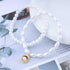 Vintage Layered Shell Pearl Anklet White Pearl Anklet Gold Scallop Shell Anklet Bracelet Pearl Bead Anklet Foot Chain Pearl Stretch Anklet Jewelry...