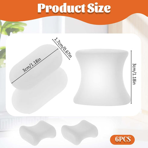 12Pcs Gel Toe Separators Soft Toe Spacers Bunion Corrector Pads Overlapping Toes Orthotics for Men Women Sports Activities Calluses Crooked Toes H...